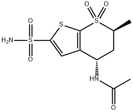 (4S)-4-Acetamide-5,6-Dihydro-6-Methyl-2-Sulfonamide-Thio[2,3-B]Thiopyran7,7Dioxide Structural Picture