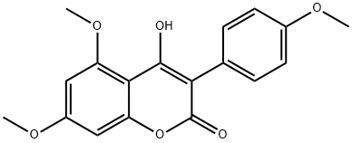 4-HYDROXY-5,7-DIMETHOXY-3-(4'-METHOXYPHENYL)COUMARIN Structural