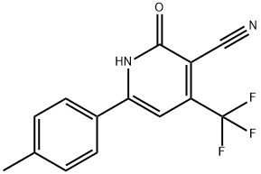 3-CYANO-4-TRIFLUOROMETHYL-6-(4'-CHLOROPHENYL)-PYRIDINE-2-ONE Structural