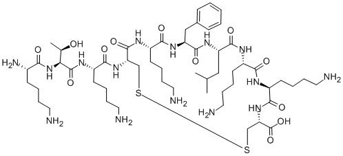 H-LYS-THR-LYS-CYS-LYS-PHE-LEU-LYS-LYS-CYS-OH Structural