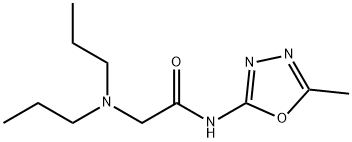 Acetamide, 2-(dipropylamino)-N-(5-methyl-1,3,4-oxadiazol-2-yl)- Structural