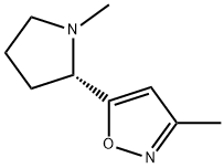 Isoxazole, 3-methyl-5-[(2S)-1-methyl-2-pyrrolidinyl]- (9CI) Structural