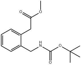 METHYL 2-(2-((TERT-BUTOXYCARBONYLAMINO)METHYL)PHENYL)ACETATE Structural