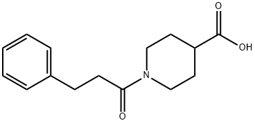 1-(3-phenylpropanoyl)piperidine-4-carboxylic acid Structural