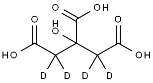 Citric Acid-2,2,4,4-d4 Structural