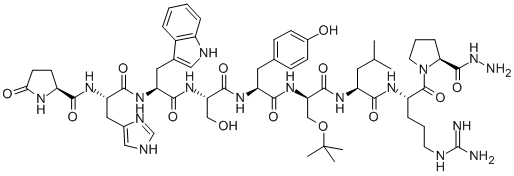 PYR-HIS-TRP-SER-TYR-D-SER(TBU)-LEU-ARG-PRO-NHNH2 Structural