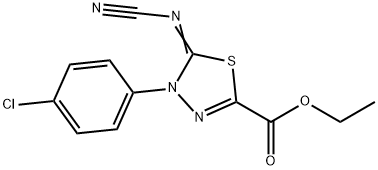 ETHYL 4-(4-CHLOROPHENYL)-5-CYANAMIDE-4,5-DIHYDRO-1,3,4-THIADIAZOLE-2-CARBOXYLATE