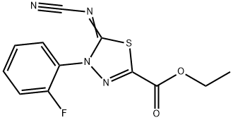 ETHYL 5-CYANAMIDE-4-(2-FLUOROPHENYL)-4,5-DIHYDRO-1,3,4-THIADIAZOLE-2-CARBOXYLATE