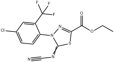 ETHYL 4-[4-CHLORO-2-(TRIFLUOROMETHYL)PHENYL]-5-CYA NAMIDE-4,5-DIHYDRO-1,3,4-THIADIAZOLE-2-CARBOXYLATE