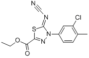 ETHYL 4-(3-CHLORO-4-METHYLPHENYL)-5-CYANAMIDE-4,5-DIHYDRO-1,3,4-THIADIAZOLE-2-CARBOXYLATE Structural