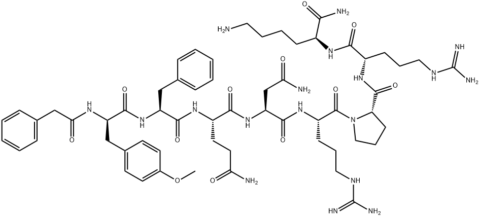 PHENYLAC-D-TYR(ME)-PHE-GLN-ASN-ARG-PRO-ARG-LYS-NH2 Structural