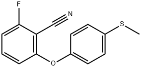 2-FLUORO-6-[4-(METHYLTHIO)PHENOXY]BENZONITRILE Structural