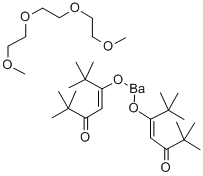 BIS(2,2,6,6-TETRAMETHYL-3,5-HEPTANEDIONATO)BARIUM TRIGLYME ADDUCT