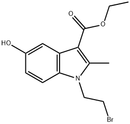 Indole-3-carboxylic acid, 1-(2-bromoethyl)-5-hydroxy-2-methyl-, ethyl  ester Structural