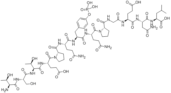 H-THR-SER-THR-GLU-PRO-GLN-TYR(PO3H2)-GLN-PRO-GLY-GLU-ASN-LEU-OH Structural