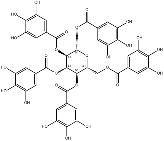 1,2,3,4,6-PENTA-O-GALLOYL-BETA-D-GLUCOPYRANOSE Structural