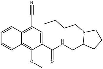 N-[(1-BUTYL-2-PYRROLIDINYL)METHYL]-4-CYANO-1-METHOXY-2-NAPHTHALENECARBOXAMIDE