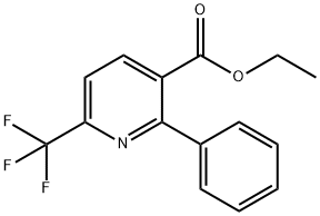 3-PYRIDINECARBOXYLIC ACID, 2-PHENYL-6-(TRIFLUOROMETHYL)-, ETHYL ESTER Structural