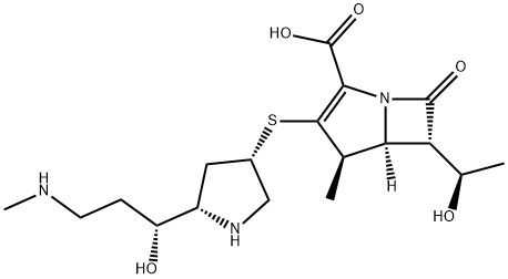 (4R,5R,6S)-6-(1-hydroxyethyl)-3-[(3S,5S)-5-[(1R)-1-hydroxy-3-methylamino-propyl]pyrrolidin-3-yl]sulfanyl-4-methyl-7-oxo-1-azabicyclo[3.2.0]hept-2-ene-2-carboxylic acid