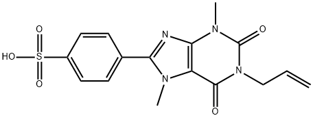 1-ALLYL-3,7-DIMETHYL-8-P-SULFOPHENYLXANTHINE, SODIUM SALT Structural