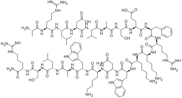 H-ALA-ARG-LEU-ASP-VAL-ALA-SER-GLU-PHE-ARG-LYS-LYS-TRP-ASN-LYS-TRP-ALA-LEU-SER-ARG-NH2 Structural