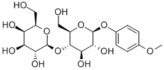 4-Methoxyphenyl 4-O-(beta-D-Galactopyranosyl)-beta-D-glucopyranoside Structural