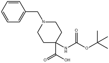 1-BENZYL-4-(TERT-BUTOXYCARBONYLAMINO)PIPERIDINE-4-CARBOXYLIC ACID Structural