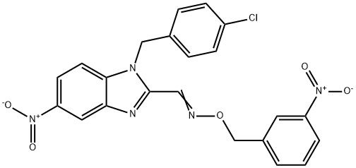 1-((4-Chlorophenyl)methyl)-5-nitro-1H-benzimidazole-2-carboxaldehyde,  O-((3-nitrophenyl)methyl)oxime