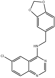 4-[[3,4-(METHYLENEDIOXY)BENZYL]AMINO]-6-CHLOROQUINAZOLINE Structural