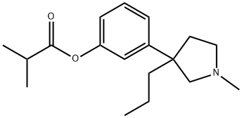 Isobutyric acid 3-(1-methyl-3-propyl-3-pyrrolidinyl)phenyl ester Structural