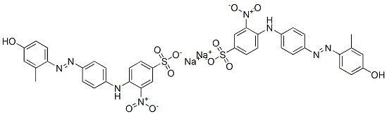 Benzenesulfonic acid, 4-[[4-[(4-hydroxy-2-methylphenyl) azo]phenyl]amino]-3-nitro, disodium salt Structural