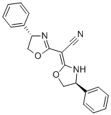 (+)-(4S)-PHENYL-ALPHA-[(4S)-PHENYLOXAZOLIDIN-2-YLIDENE]-2-OXAZOLINE-2-ACETONITRILE Structural