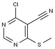 4-CHLORO-6-(METHYLTHIO)PYRIMIDINE-5-CARBONITRILE Structural