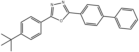 2-(4-tert-Butylphenyl)-5-(4-biphenyl)-1,3,4-oxadiazole Structural