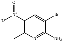 2-Amino-3-bromo-6-methyl-5-nitropyridine Structural