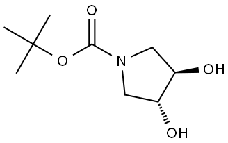 N-BOC-(3R,4R)-3,4-PYRROLIDINEDIOL Structural