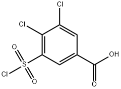 3,4-dichloro-5-(chlorosulfonyl)-benzoic acid Structural