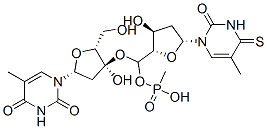 thymidin-3'-yl-4-thiothymidin-5'-yl methylphosphonate Structural