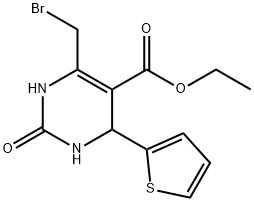 ETHYL 6-(BROMOMETHYL)-2-OXO-4-THIEN-2-YL-1,2,3,4-TETRAHYDROPYRIMIDINE-5-CARBOXYLATE Structural