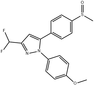 3-(difluoromethyl)-1-(4-methoxyphenyl)-5-(4-(methylsulfinyl)phenyl)pyrazole Structural