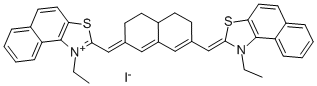 1-ETHYL-2-([7-([1-ETHYLNAPHTHO[1,2-D][1,3]THIAZOL-2(1H)-YLIDENE]METHYL)-4,4A,5,6-TETRAHYDRO-2(3H)-NAPHTHALENYLIDENE]METHYL)NAPHTHO[1,2-D][1,3]THIAZOL-1-IUM IODIDE