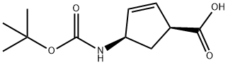 (-)-(1S,4R)-N-BOC-4-AMINOCYCLOPENT-2-ENECARBOXYLIC ACID Structural