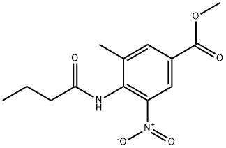 Methyl 4-(butyrylamino)-3-methyl-5-nitrobenzoate Structural