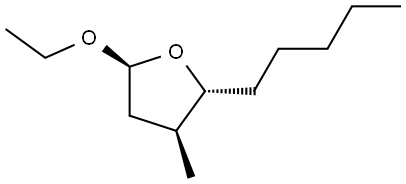 Furan, 5-ethoxytetrahydro-3-methyl-2-pentyl-, (2alpha,3ba,5ba)- (9CI) Structural