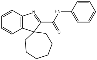 N-Phenylspiro[cycloheptane-1,3'-[3H]indole]-2'-carboxamide Structural