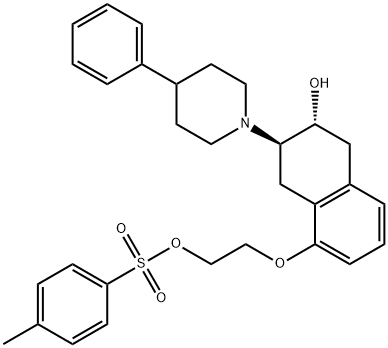 (-)-(2R,3R)-TRANS-2-HYDROXY-3-(4-PHENYLPIPERIDINO)-5-(2-TOSYLOXYETHOXY)-TETRALIN