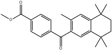 Methyl 4-[(5,6,7,8-tetrahydro-3,5,5,8,8-pentamethyl-2-naphthalenyl)carbonyl]benzoate Structural