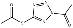 Ethanethioic  acid,  S-(2-acetyl-2H-tetrazol-5-yl)  ester Structural