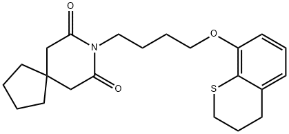 8-(4-((3,4-Dihydro-2H-1-benzothiopyran-8-yl)oxy)butyl)-8-azaspiro(4.5) decane-7,9-dione