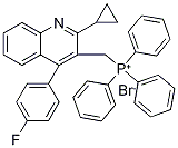 [2-Cyclopropyl-4-(4-fluorophenyl)-quinolin-3-ylmethyl]-triphenyl-phosphonium bromido Structural